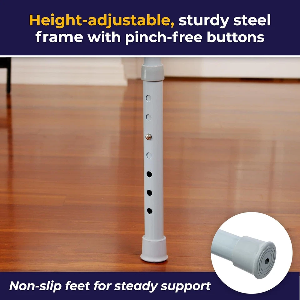 Silla inodoro plegable de noche que soporta personas que pesan hasta 350 libras Foto 4 de 4