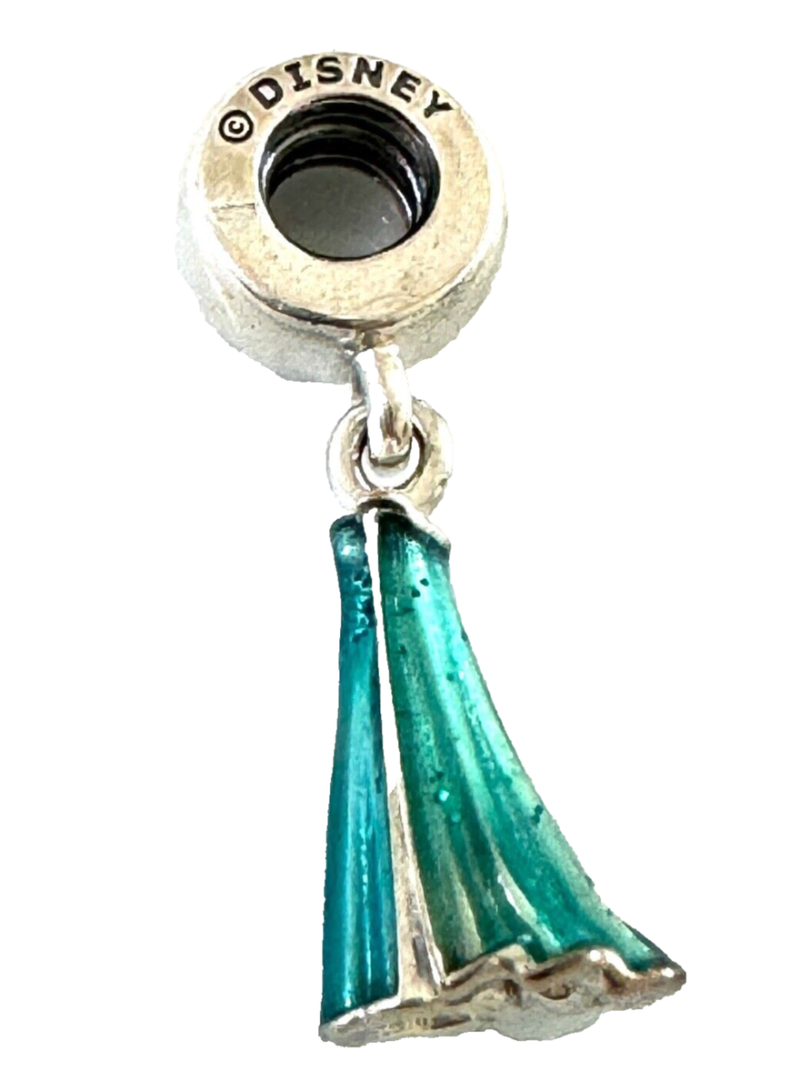 PANDORA DISNEY Sterling Silver FROZEN Elsa's CHARM Princess Dress 791590ENMX