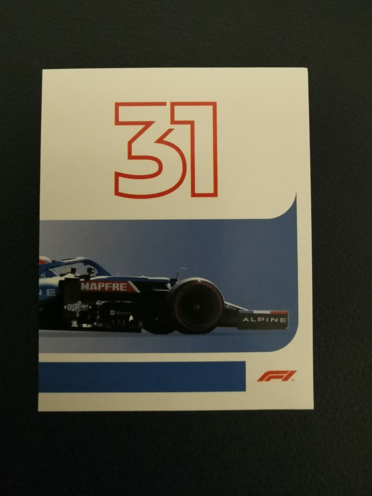 Topps Formula 1 F1 Stickers 2021 Collection #98 Esteban Ocon Alpine Car Front