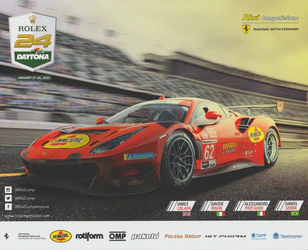 2022 Risi Competizione Ferrari 488 GT3 Evo GTDP Rolex 24 IMSA WTSC