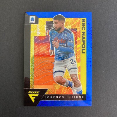 Lorenzo Insigne 2021-22 Chronicles Soccer Flux #285 Blue Mojo Prizm /16, Serie A