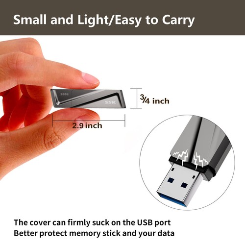 SSK SSD USB Flash Drive USB 3.2 550MB/s + USB C Adapte For Laptop Smartphone - Picture 18 of 38