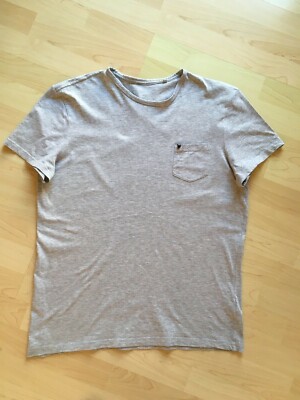 Herren T-Shirt, bruno banani, Gr. L, Kurzarm, Rundhals hellgrau, gebraucht