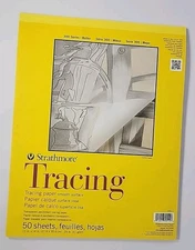 Strathmore 300 Series Tracing Paper Pad, Tape Bound, 11x14 inches, 50 Sheets