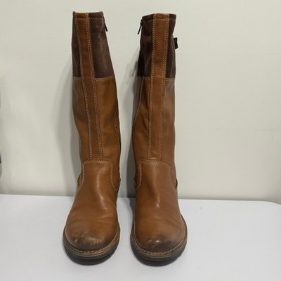 New Ecco Sight High Cut Zip-up Wedge Burnish Toe and Heel Boots S￼ize 39