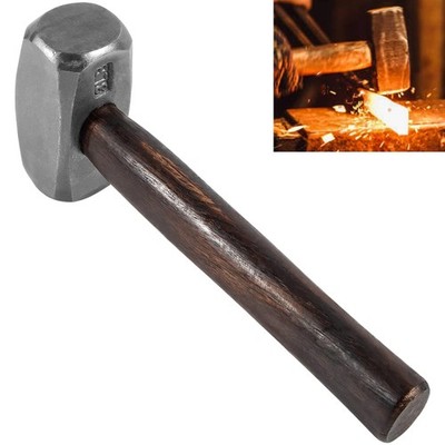 3LB Blacksmith Hammer Bladesmith Forge Handmade Knife Making Farrier Flat Round