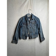 Gap Denim Trucker Jacket Medium Wash Blue 100 Cotton RN 54023 Mens Small