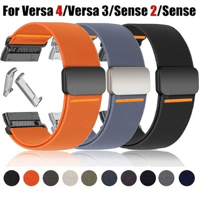 Für Fitbit Versa 4/Versa 3 Sense 2/1 Magnet Nylon Armband Ersatz Band Smartwatch