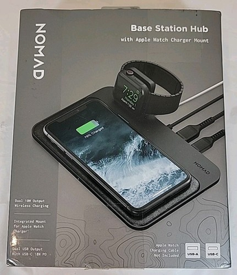 #ad Nomad Wireless Charging Station with Apple Watch Charger Mount $31.99