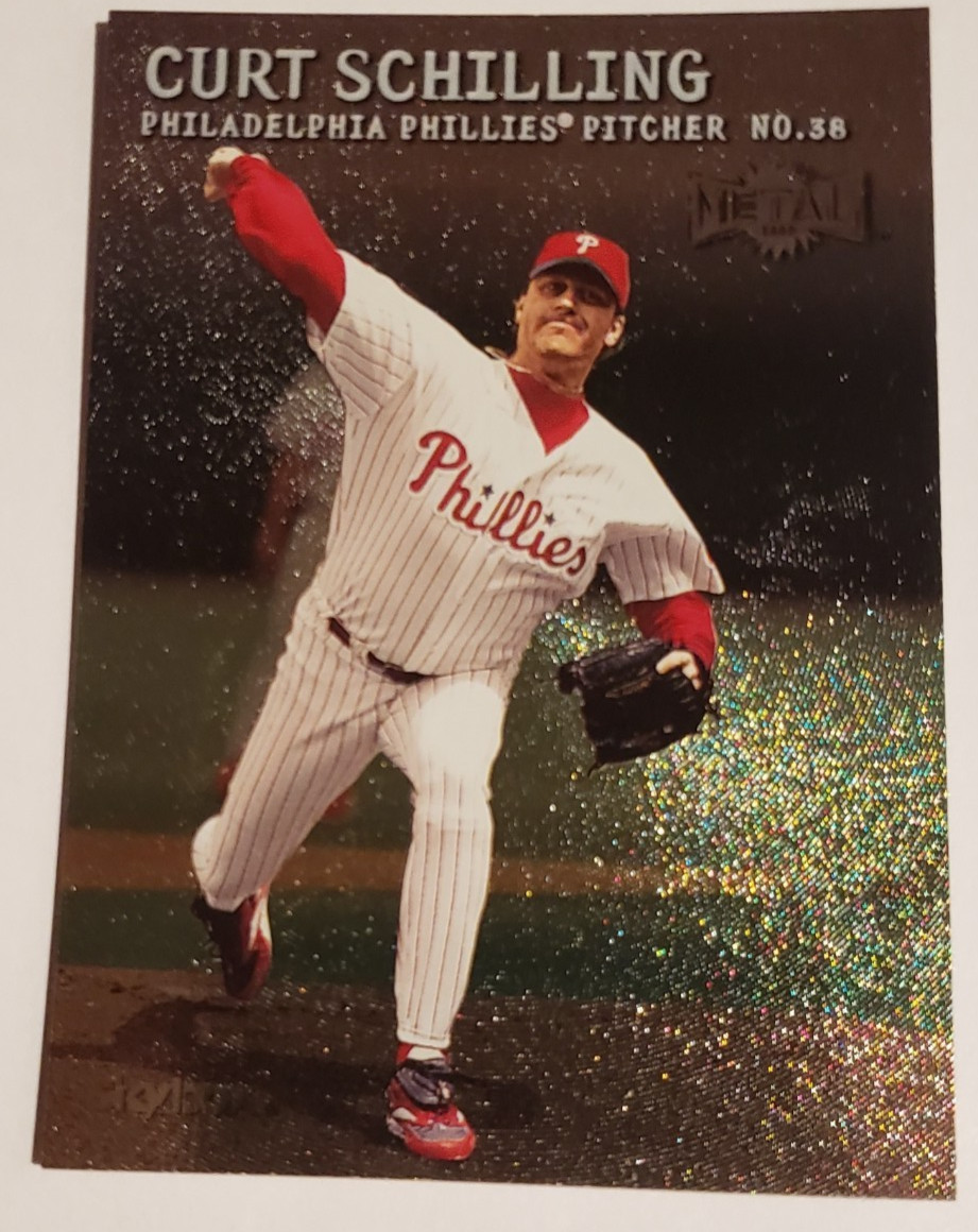 2000 Skybox Metal #114 Curt Schilling P Philadelphia Phillies NO. 38 *40% off 2+