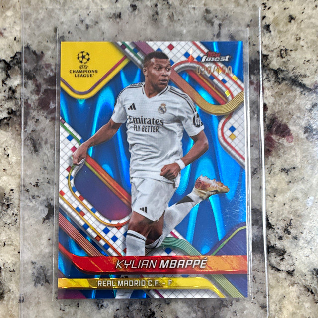 2024-25 Topps Finest UCC UEFA Kylian Mbappé #9 Purple Lava /199 & /150