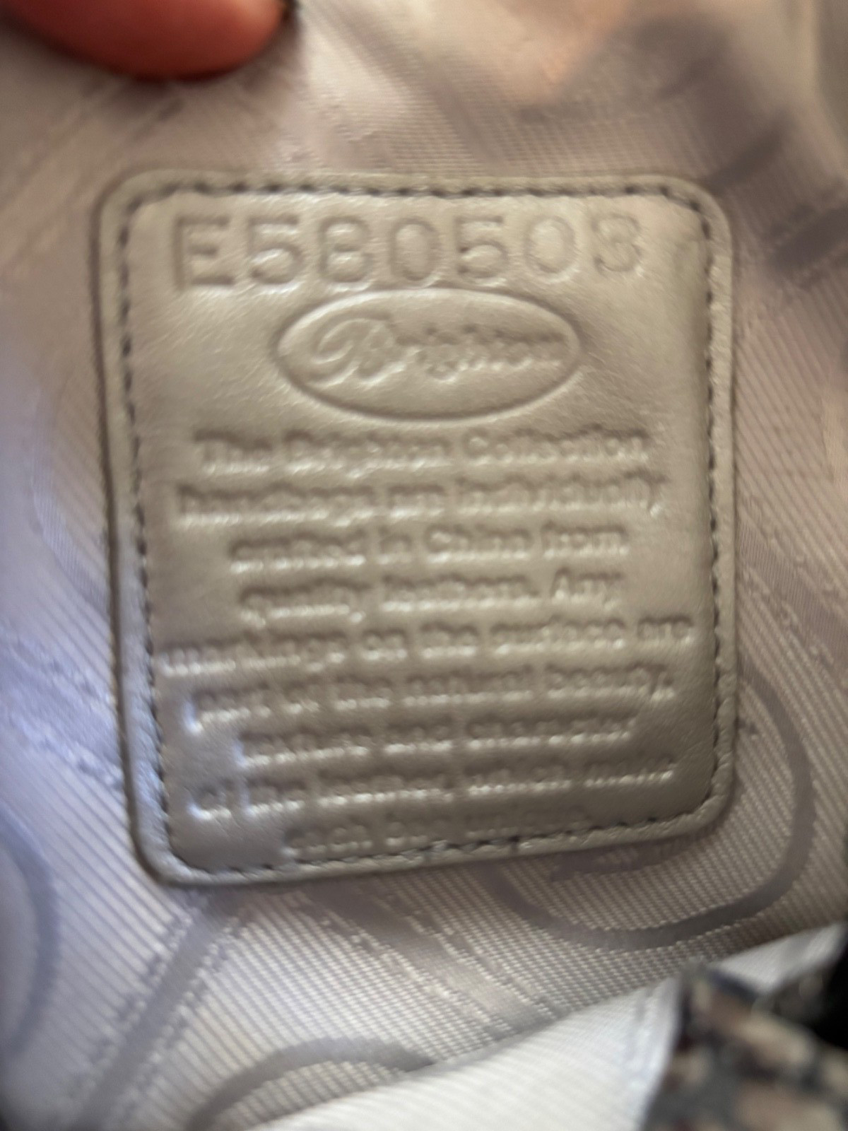 Brighton Vintage Python Print Leather Handbag - E… - image 9