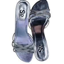 SO 8M Silver Strappy Sandals
