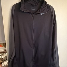 Nike Dri Fit Full Zip Up Jacket Mens Size Large Black / Gray