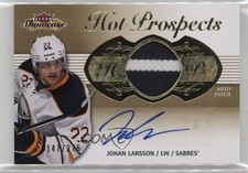 2013 Fleer Showcase Hot Prospects Tier 1 /375 Johan Larsson #159 Patch Auto 11to