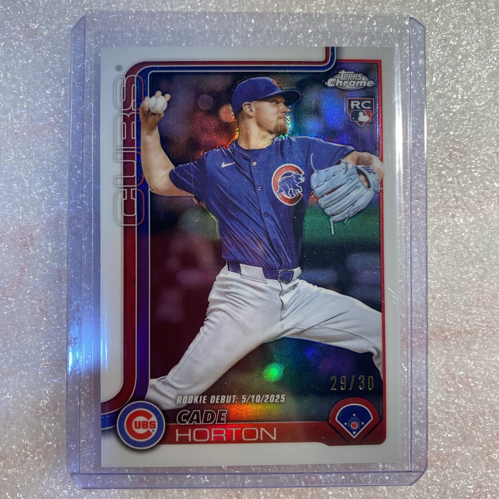 2025 Topps Chrome Update Series - Rookie Debut Cade Horton - White Refractor /30