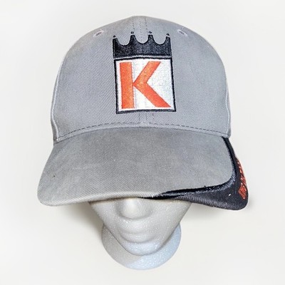 King Oil Tools Hat Cap Strapback Gray Black Embroidered Auto Advertising