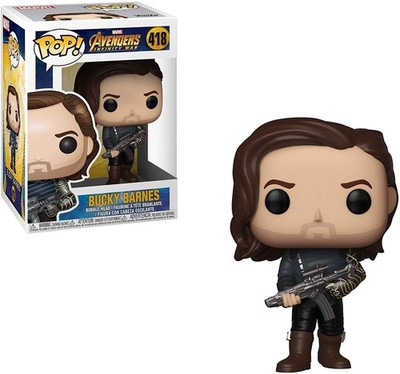 Funko Pop Bucky Barnes Marvel Avengers Infinity War Bobble-Head #418 Damaged Box