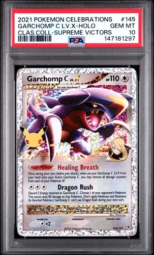 2021 POKEMON CELEBRATIONS CLASSIC COLLECTION #145 GARCHOMP C LV.X-HOLO PSA 10