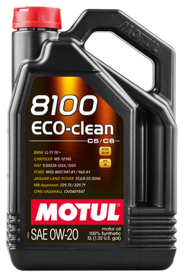 Motul 5L Synthetic Engine Oil 8100 0W20 Eco-Clean for Gasoline & Diesel Engines