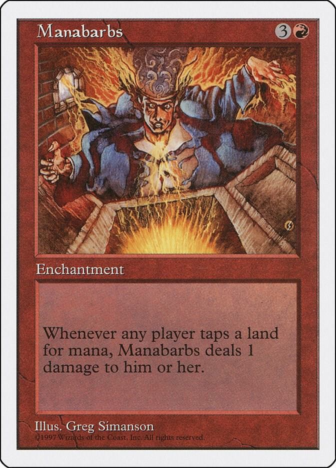 Manabarbs Rare Fifth Edition Magic: The Gathering Lightly Played