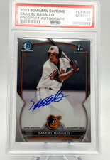 SAMUEL BASALLO 2023 BOWMAN CHROME 1ST AUTOGRAPH BASE AUTO PSA 10