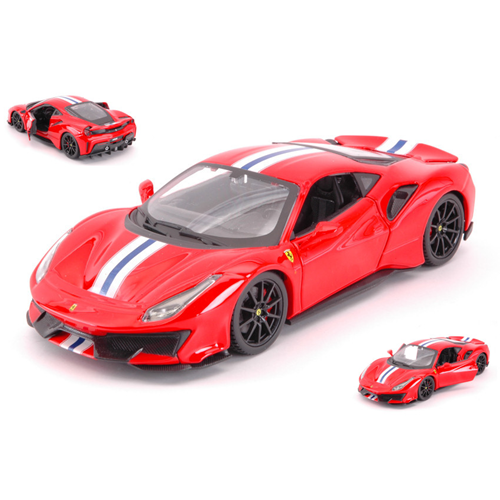 Ferrari 488 Pista 2018 RED 1:24 Burago Auto Stradali -D- Neues Modell-image