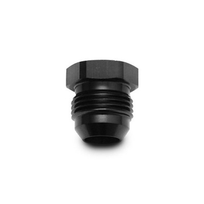 Vibrant Performance p/n 10443, -8AN Male Flare Plug black Hex Head Fitting