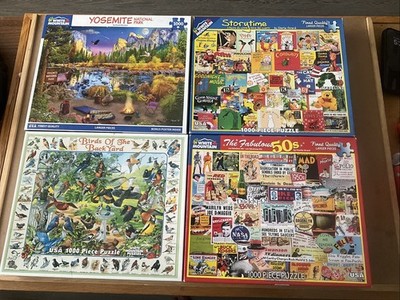White Mountain puzzles 1000 pieces lot Of 4, Estate Sale Hundreds Available