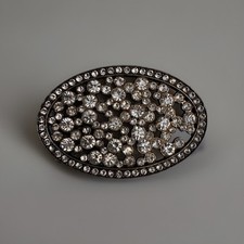 Western Cowgirl Bling Belt Buckle Crystals Vintage USA