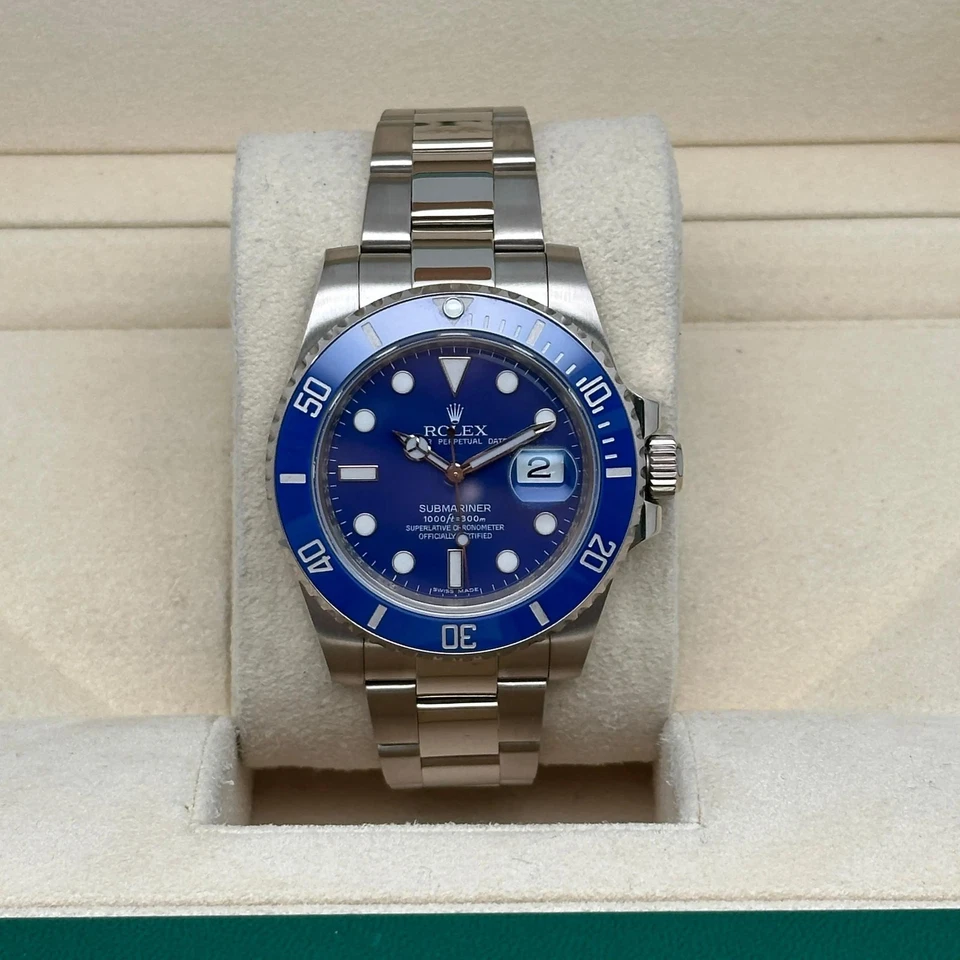 Rolex Submariner Smurf 116619LB 40mm 18K White Gold Blue Dial Ceramic Watch - Image 2 of 4
