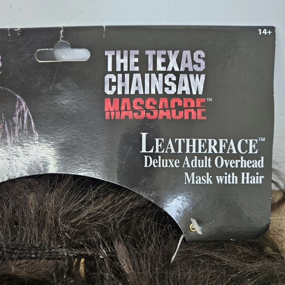 Máscara de vinilo con cabello The Texas Chainsaw Massacre Leatherface Dlx para adultos nueva con etiquetas Foto 4 de 4