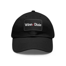 Winn Dixie Best Supermarket Logo Dad Hat - Leather Patch Dad Hat 
