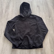 Nike Hoodie Youth Small Black Fleece Pullover Sweatshirt 8-10 Embroidered Logo
