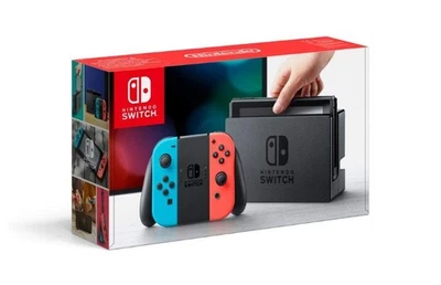 SW - Nintendo Switch-Konsole Neon-Rot/Neon-Blau (guter Zustand) - Bild 1 von 4