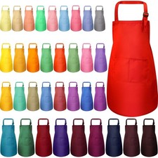 Handepo 35 Kids Aprons Bulk - Adjustable Chef Apron for Painting  Cooking
