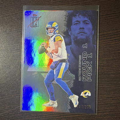 Topps 2025 Signature Class Matthew Stafford Rams Round 1 Pick 1 #32 /275