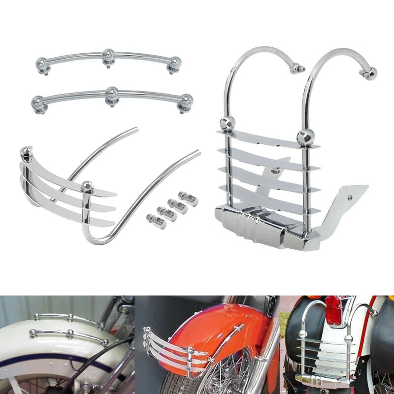 Rallador de queso parachoques guardabarros trasero embellecedores lanza delantera apto para Harley FLSTS 1997-03 Foto 2 de 4