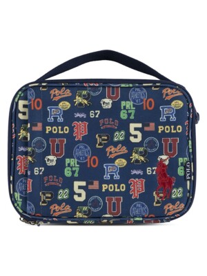 Polo Ralph Lauren Kids Unisex Logo Lunch Tote Box Boys Bag Navy