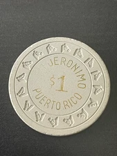 $1 San Jeronimo Hilton San Juan Puerto Rico Casino Chip JER-1y ****RARE RARE****