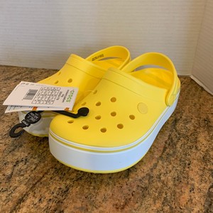 platform crocs yellow
