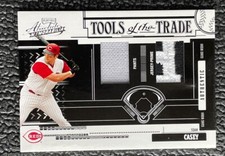 🔥SEAN CASEY 2005 TOTT PRIME BLACK GAME USED PANTS JERSEY NAME PLATE /50!🔥REDS!