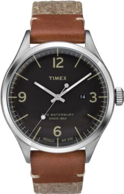 Timex The Waterbury Date Leather Strap Quartz Men's Watch