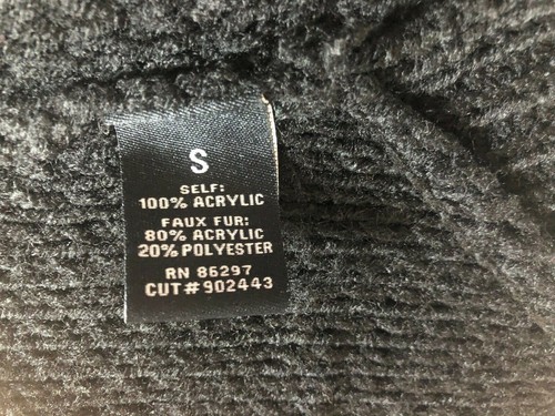 NWT BCBG Max Azria Cardigan SMALL Black Faux Fur Collar Half Sl Sweater $157 - Picture 6 of 7