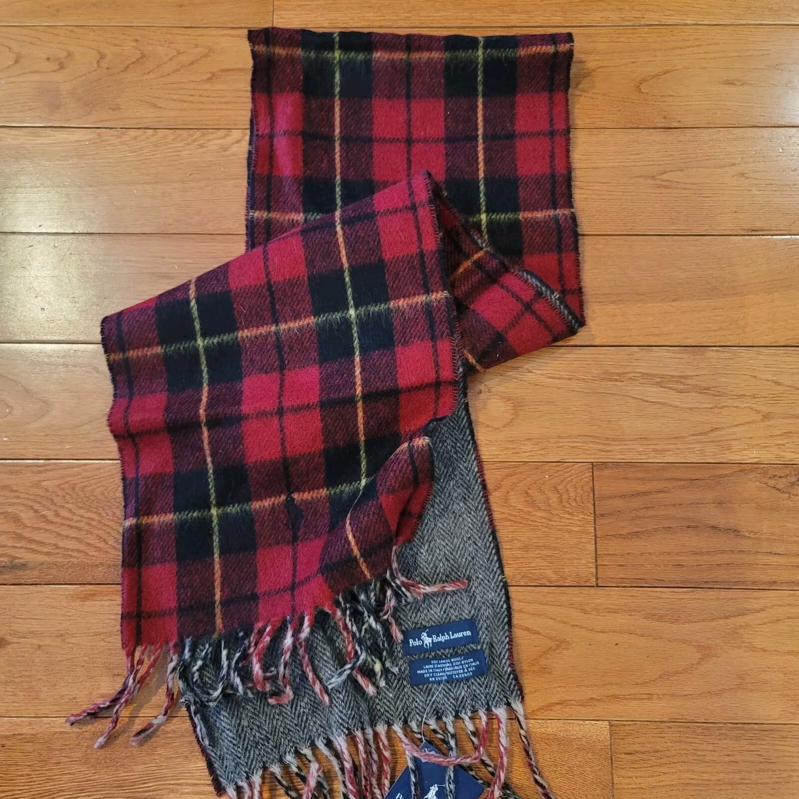 Polo Ralph Lauren uomo lana di agnello invernale sciarpa calda nuova con etichette giacca logo pony