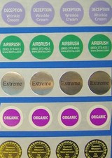 Printed Round Labels, 250 Custom 3/4" .75" Circle Stickers 1-Color on a roll