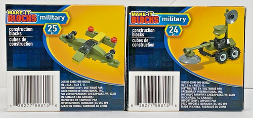 LOT 2 Make-It Blocks Military Construction Blocks Airplane Vehicle NEW Set - Picture 5 of 14
