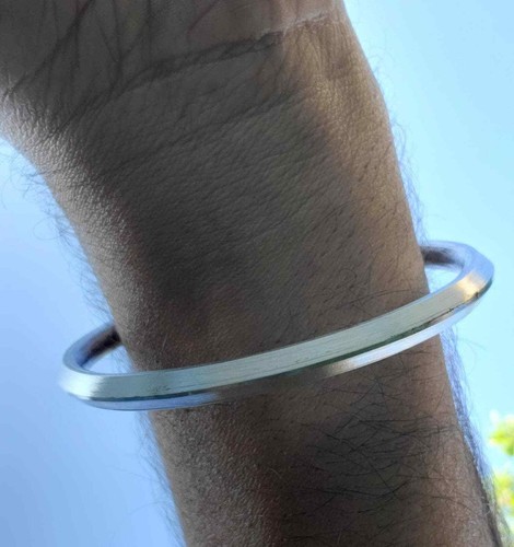 Sarbloh Iron Kara One Edge Sikh Singh Kaur Karha Punjabi Khalsa Kada Bangle C5 - Picture 6 of 10