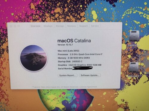 APPLE macmini intel i7 8gb 240SSD 500HDD - Picture 4 of 6