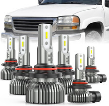 LED Headlight and Fog Light Bulbs Fits for GMC SIERRA 1500 2500 3500 2003-2006 